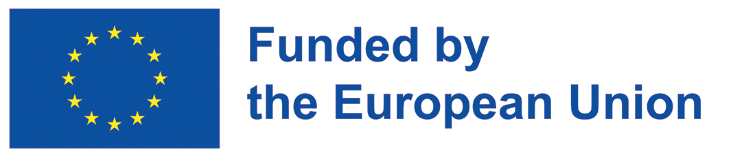 EU-logo with text: Funded by the European Union